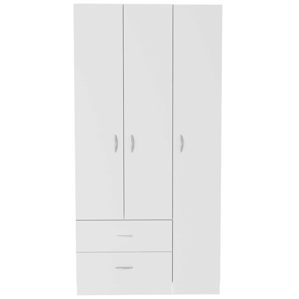 FM Furniture Eureka White Armoire