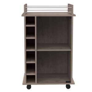 FM Furniture Vegas Light Grey Composite Bar Cart