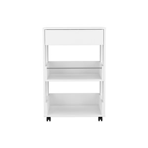 FM Furniture Dundee White Composite Kitchen Carts (22.5-in x 15.6-in x 34.8-in)