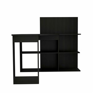 FM Furniture Fresno 47.2-in W Black L-shaped Desk