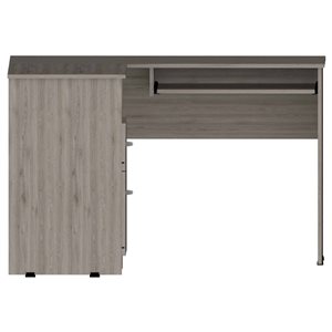 FM Furniture Raleigh 41.3-in W Light Grey L-shaped Desk