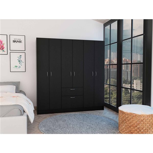 FM Furniture Guajira Black Armoire