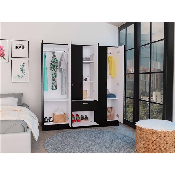 FM Furniture Guajira Black Armoire