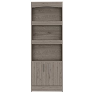 FM Furniture Durango Light Grey Composite 3-Shelf Standard Bookcase