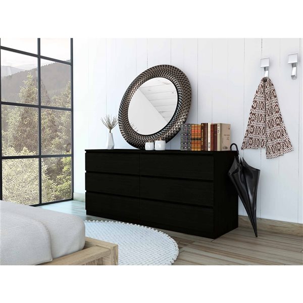 Black double deals dresser