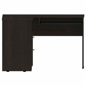 FM Furniture Raleigh 41.3-in W Black L-shaped Desk