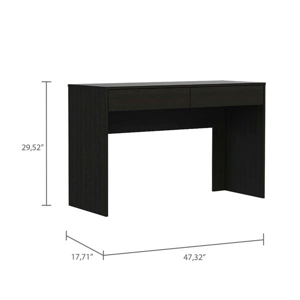 FM Furniture Tampa Black 47.3-in W Computer Desk