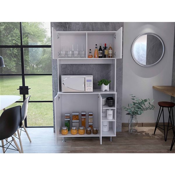 FM Furniture Colorado White Composite Pantry