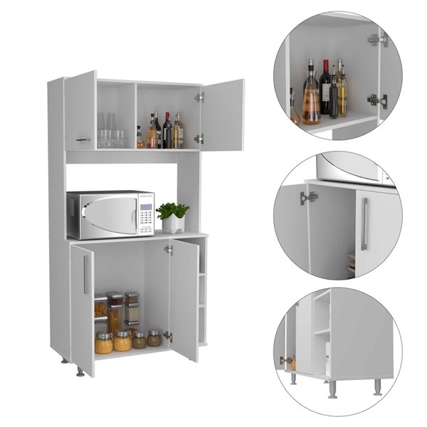 FM Furniture Colorado White Composite Pantry