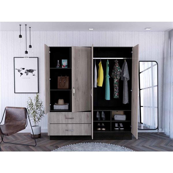 FM Furniture Florencia Light Oak Large Armoire