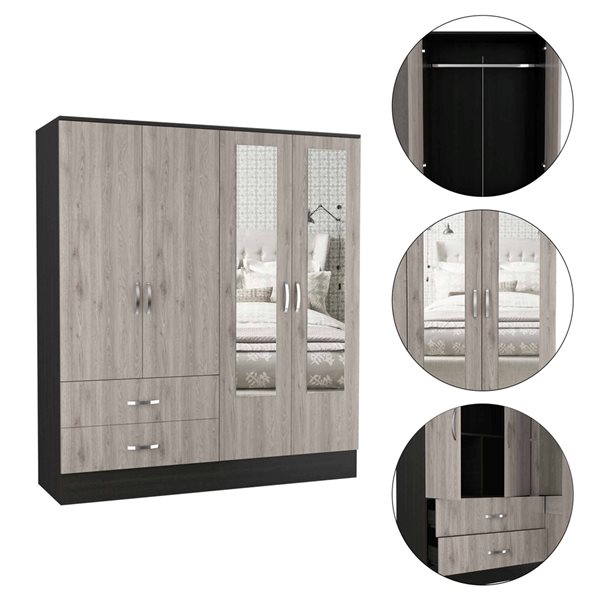 FM Furniture Florencia Light Oak Large Armoire