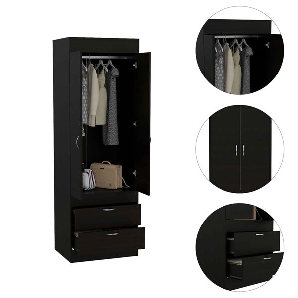 FM Furniture Alabama Black Armoire FM4756CLW RONA