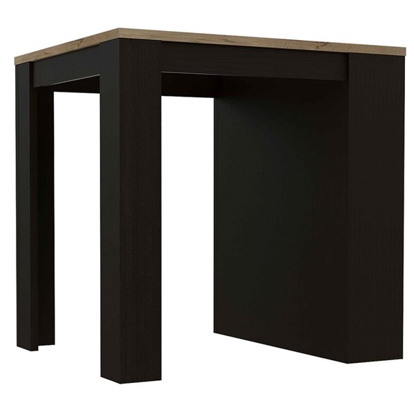 FM Furniture Alameda Black Composite Kitchen Island (36.2-in x 31-in x 36.2-in)