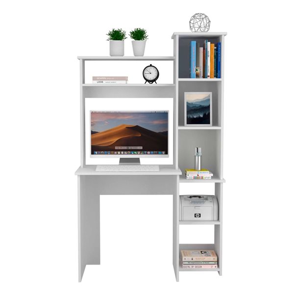 FM Furniture Nashville 39.7-in W White Computer Desk