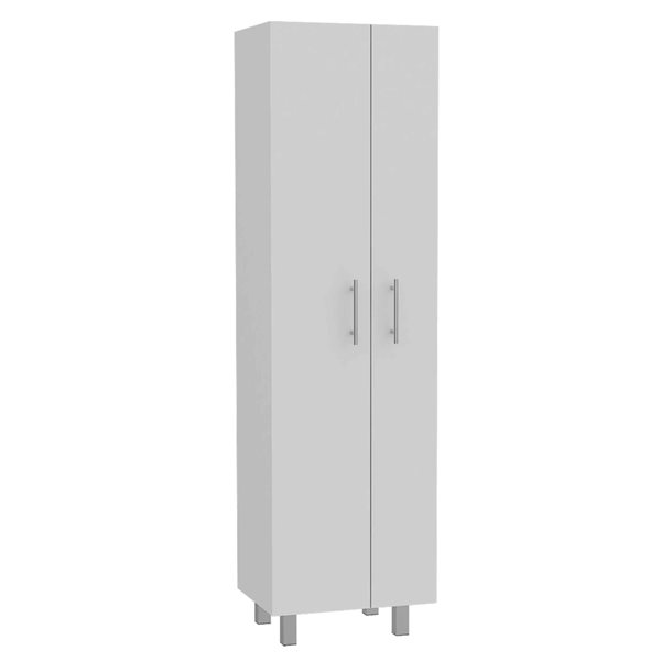 FM Furniture Norway White Composite Cleaning Closet