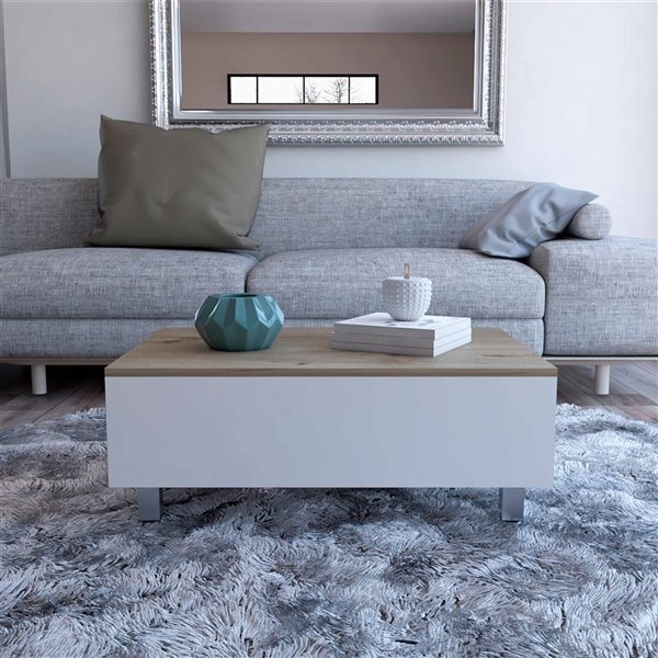 FM Furniture Boston Light Oak Composite Coffee Table