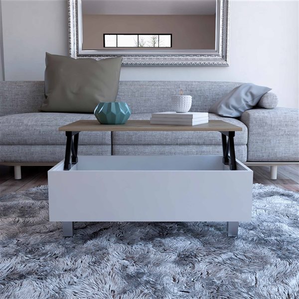 FM Furniture Boston Light Oak Composite Coffee Table