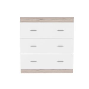 FM Furniture Burlington Light Grey 3-Drawer Standard (Horizontal) Dresser