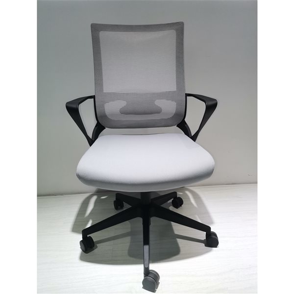 FM Furniture Cairns White and Black Contemporary Ergonomic