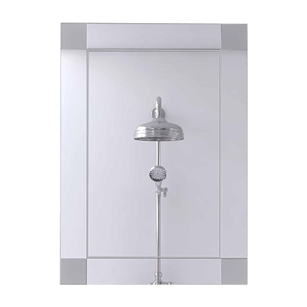 FM Furniture Kaneohe 19.7in Rectangular Frameless Bathroom Mirror