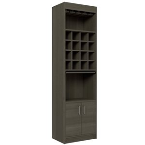 FM Furniture Illinois Smokey Oak Composite Bar Cabinet