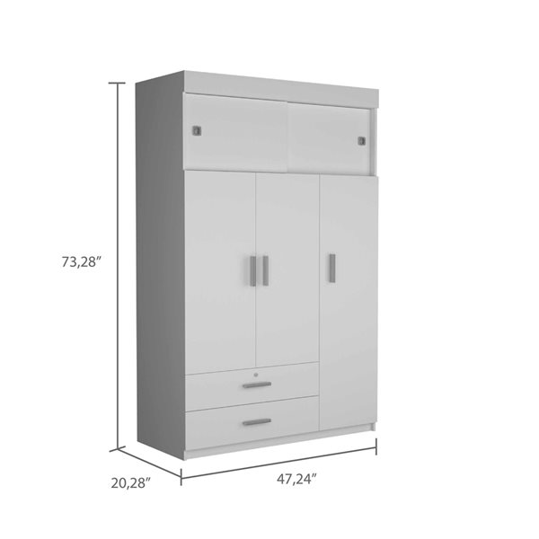 FM Furniture Jakarta White Armoire