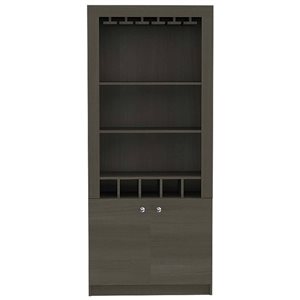 FM Furniture New York Grey Oak Composite Bar Cabinet