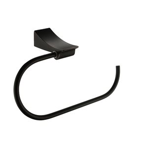 Bouticcelli Black Wall Mount Pivot Toilet Paper Holder