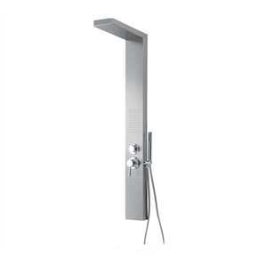 Bouticcelli 144-Spray Shower Panel - Brushed Steel