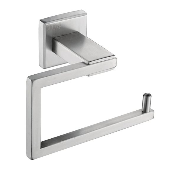 Bouticcelli Brushed Metal Wall Mount Single Post Toilet Paper Holder