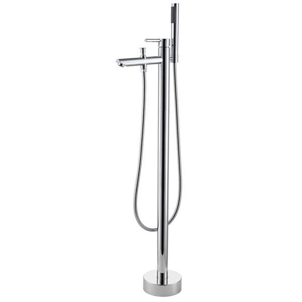 Bouticcelli Chrome 1-Handle Freestanding Bathtub Faucet with Hand Shower