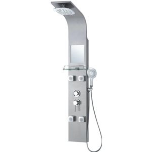 Bouticcelli Brushed Steel 4-Spray Shower Panel System