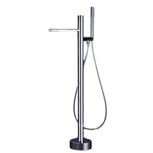 Bouticcelli Nami Chrome 1-Handle Freestanding Bathtub Faucet with Hand Shower