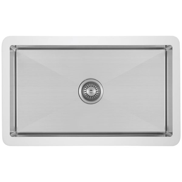 Ancona Holbrook Undermount Apron Front/Farmhouse 30-in x 18.8-in White and Stainless Steel No Hole Kitchen Sink