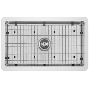 Ancona Holbrook Undermount Apron Front/Farmhouse 30-in x 18.8-in White and Stainless Steel No Hole Kitchen Sink