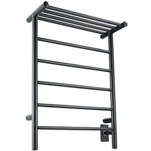 Ancona 5-Bar Wall Mount Matte Black Plug-In and Hardwired Towel Warmer