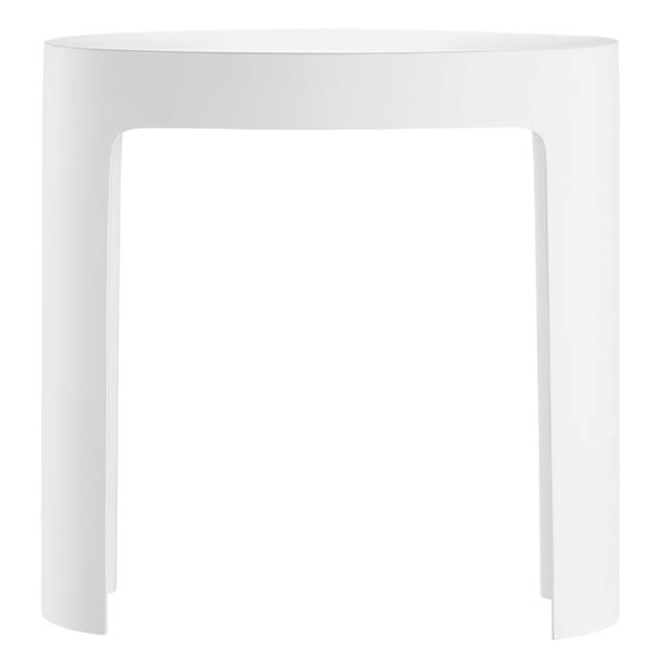 Ancona Matte White Pure Acrylic Stone Freestanding Shower Bench