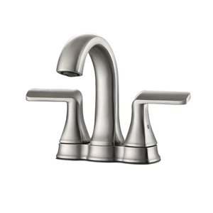 Ancona Arezzo Brushed Nickel 2-Handle 4-in Centerset Bathroom Sink Faucet