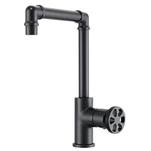 Ancona Urban Matte Black 1-Handle Single Hole Bathroom Sink Faucet