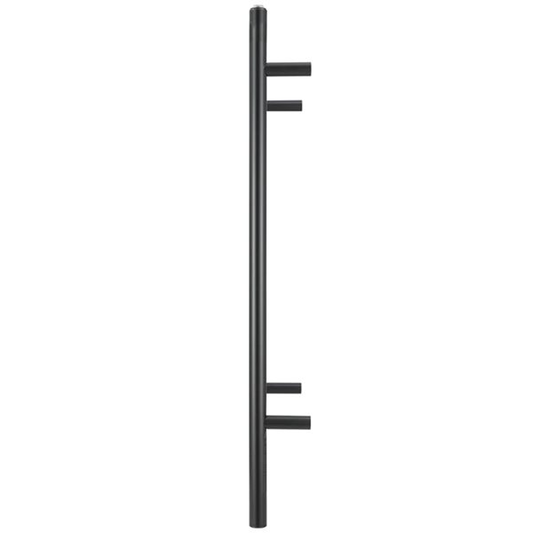 Ancona 10-Bar Wall Mount Matte Black Plug-In and Hardwired Towel Warmer