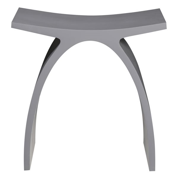 Ancona Matte Grey Pure Acrylic Stone Freestanding Shower Bench