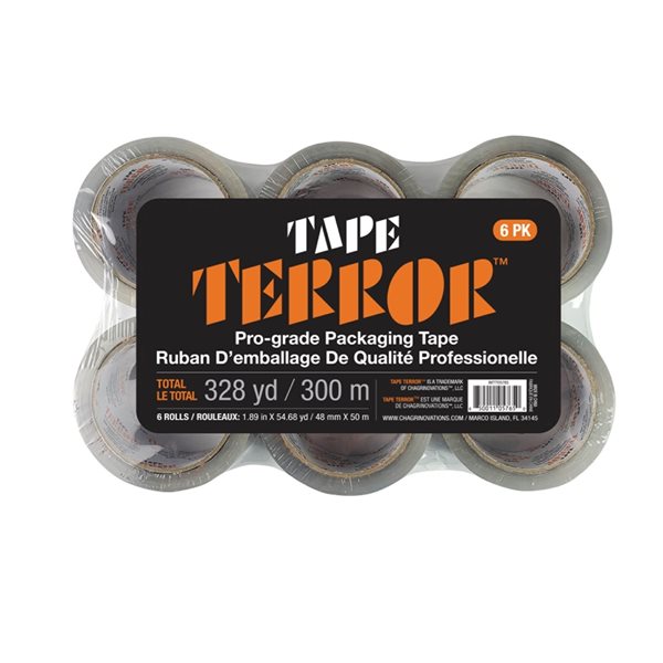 Tape Terror Pro-Grade 1.89-in x 54-yd Packaging Tape - 6-Pack