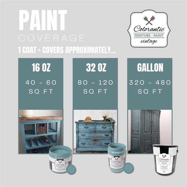 Peinture matte à la craie gris-bleu foncé Dauphin par Colorantic de 3,66 L