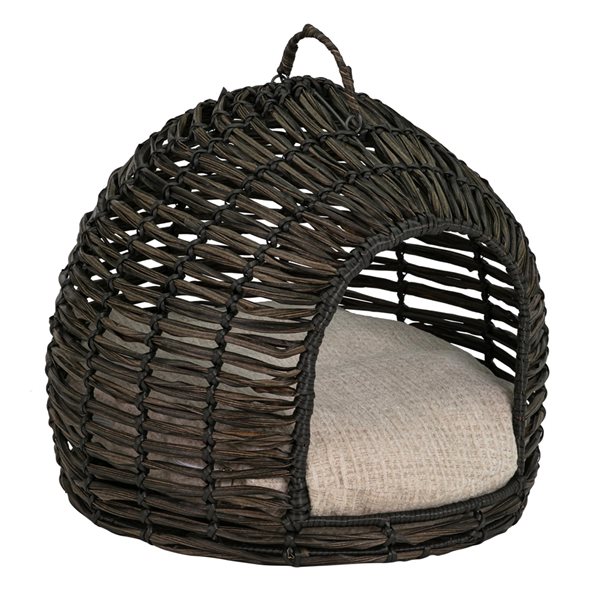 Bowser & Meowser Resin Wicker Hide Away Pet Bed with Handle