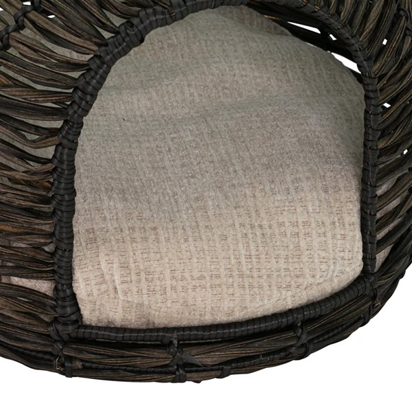 Bowser & Meowser Resin Wicker Hide Away Pet Bed with Handle