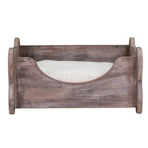 Bowser & Meowser Bone-Shaped Earth Friendly Recycled Wood Pet Bed