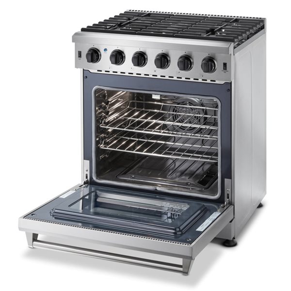 Thor Kitchen 30-in 4 Burners 4.55-cu ft Manual Cleaning Slide-In Gas Range (Stainless Steel)