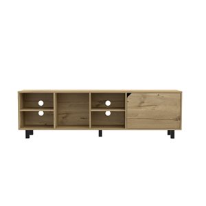 FM Furniture Native Light Oak TV Stand for TVs up to 70-in