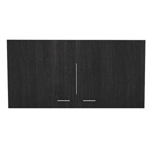 FM Furniture Oklahoma 39.37-in x 19.29-in x 12.59-in Carbon Espresso 2-Door Wall Cabinet