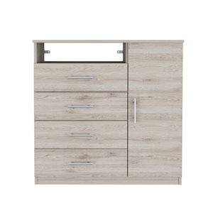 FM Furniture Carolina Light Grey 4-Drawer Standard Dresser